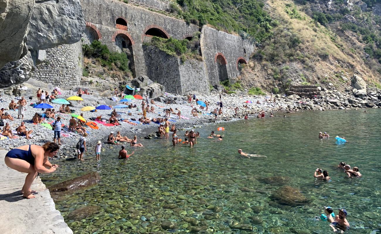 Foto de Playa de Riomaggiore con piedra superficie