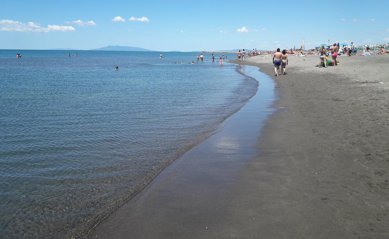 Foto de Spiaggia di Montalto di Castro con arena oscura superficie