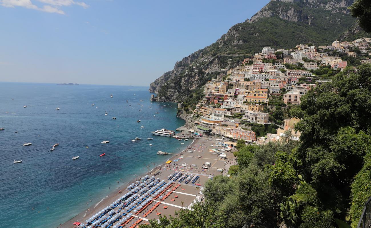 Foto de Playa de Positano con guijarro fino gris superficie