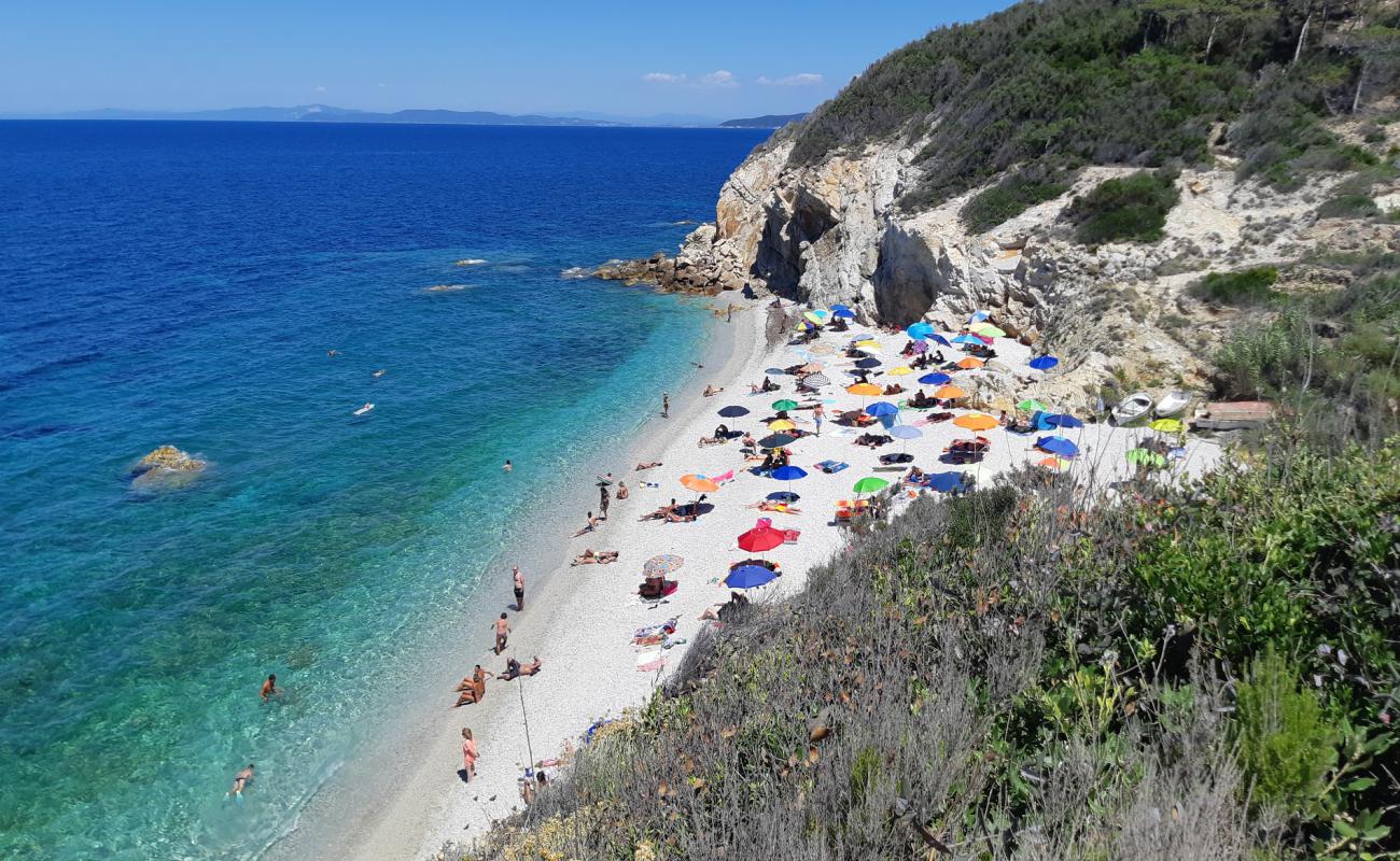 Foto de Spiaggia La Sorgente con guijarro fino blanco superficie