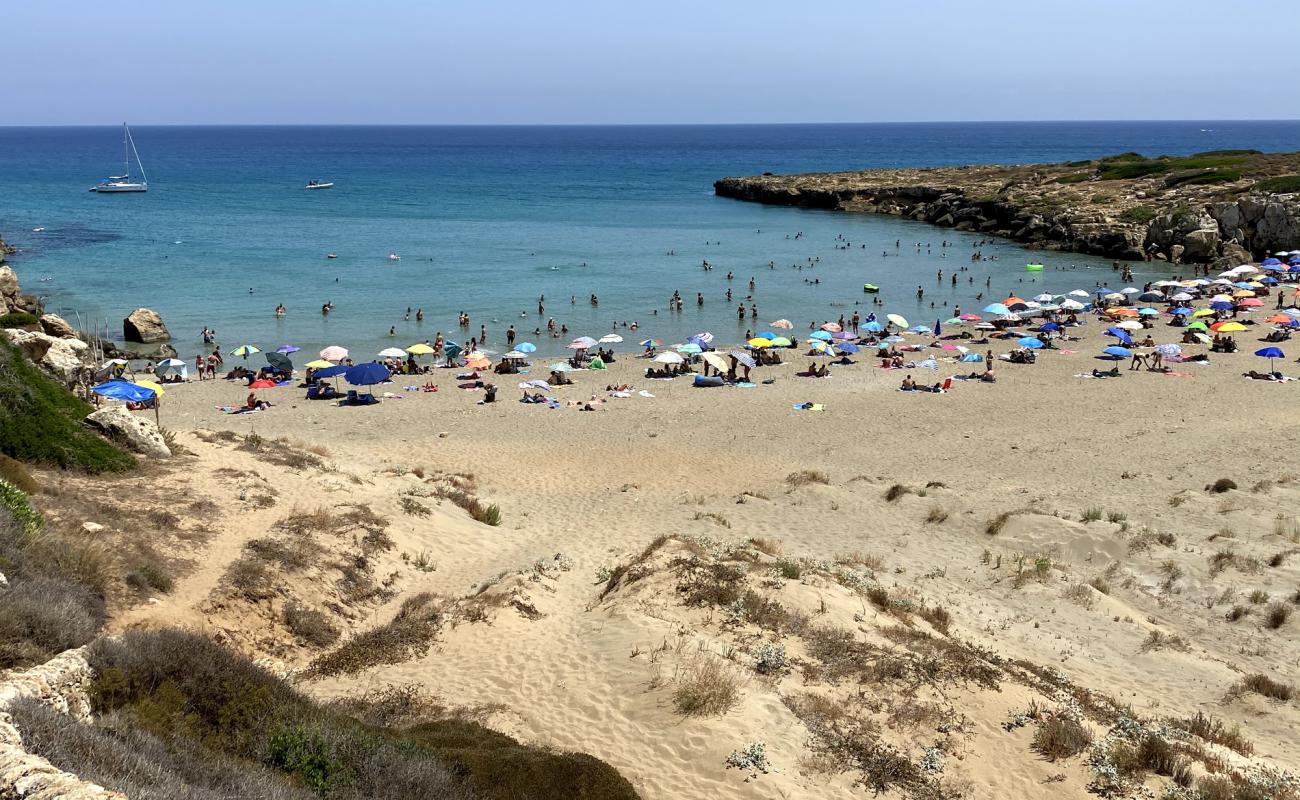 Foto de Spiaggia di Calamosche con arena oscura superficie