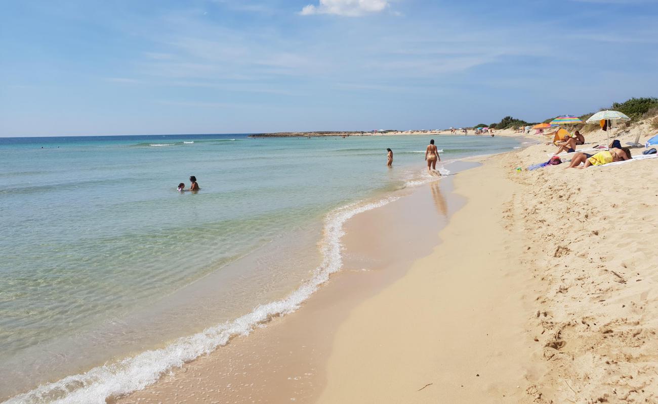 Foto de Punta Macolone beach con brillante arena fina superficie