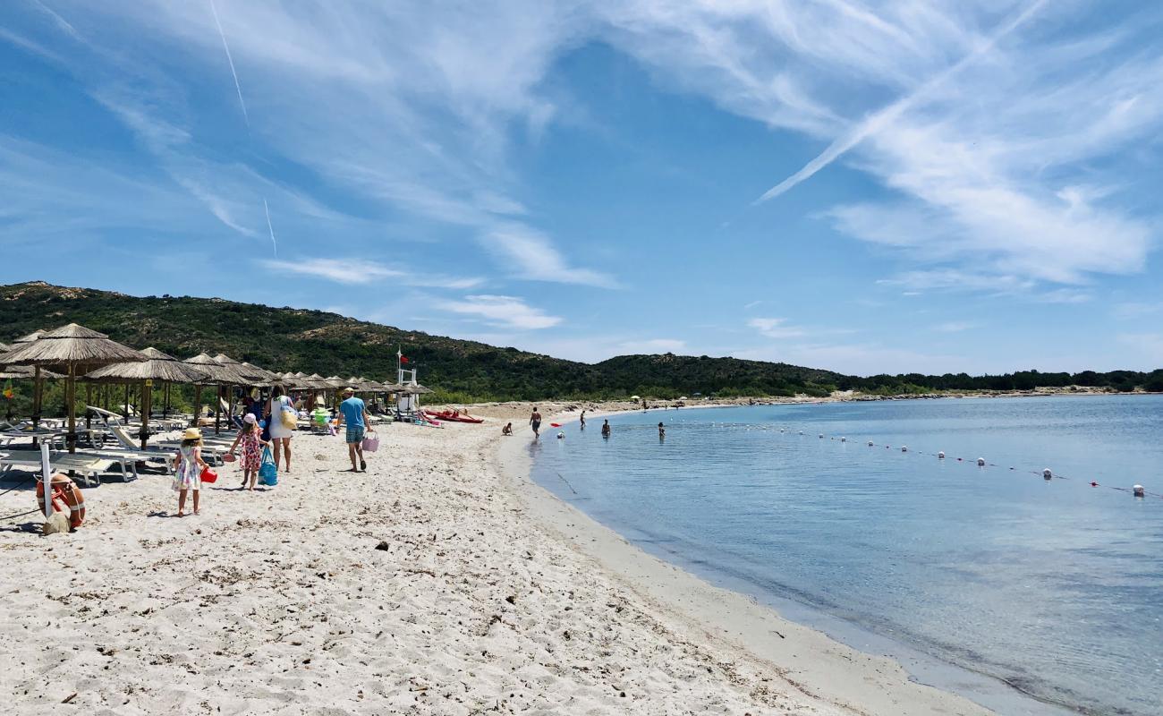 Foto de Salinedda beach con arena brillante superficie