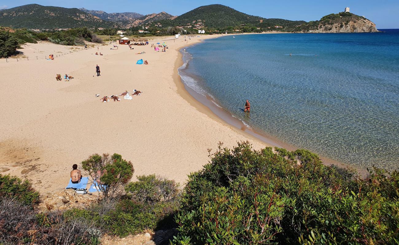 Foto de Playa Chia Sa Colonia con brillante arena fina superficie