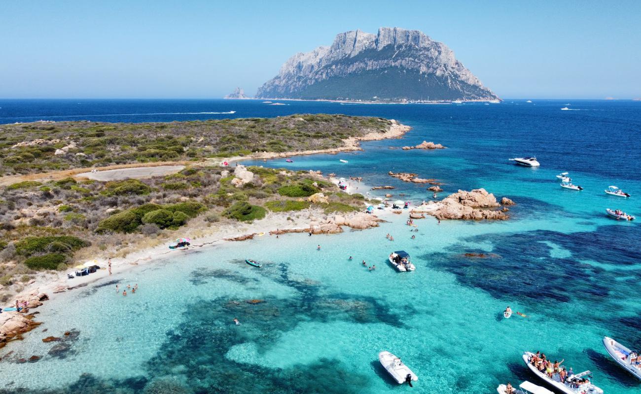 Foto de Spiaggia Sud di Isola Piana con arena brillante superficie