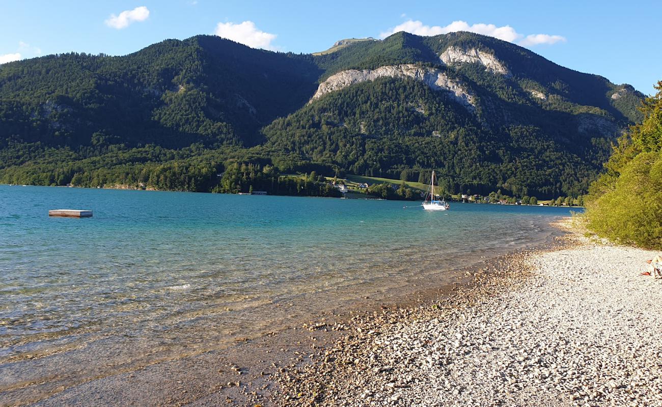 Foto de Primusbauer Strand con guijarro fino claro superficie