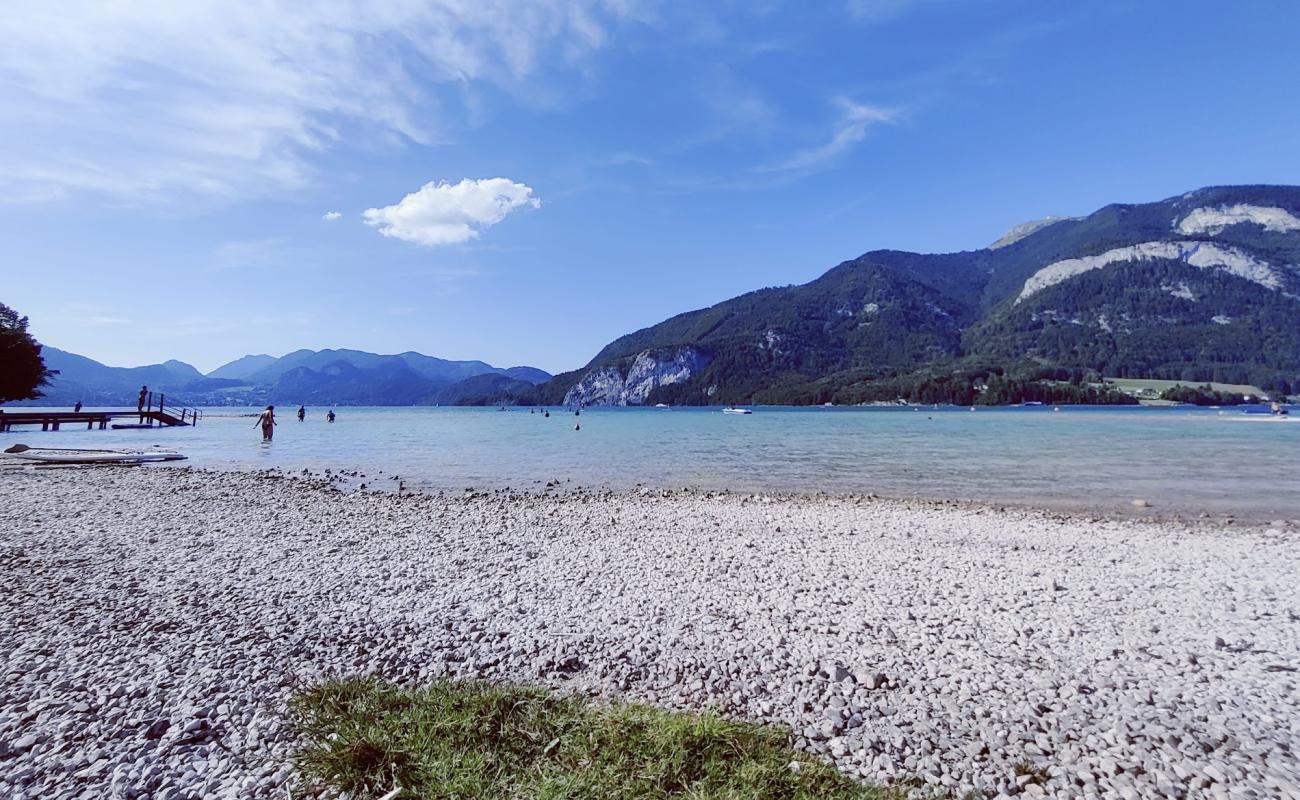 Foto de Schwand Strand con guijarro fino claro superficie