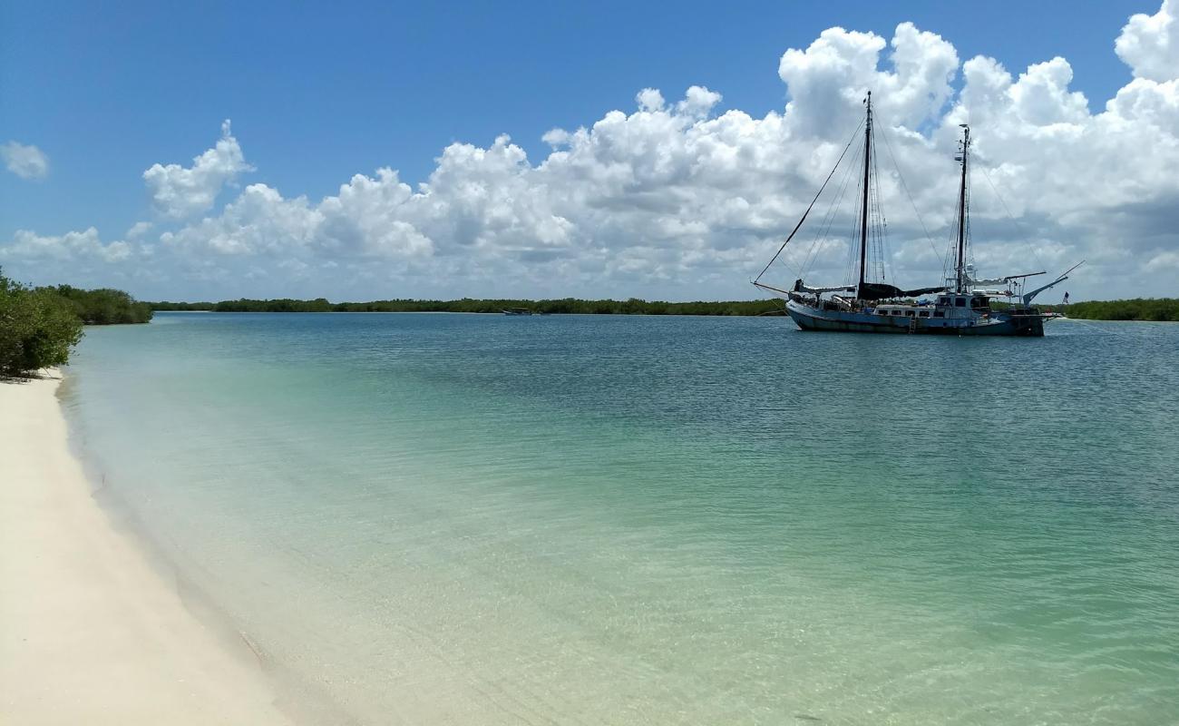 Foto de Playa Río Lagartos con brillante arena fina superficie