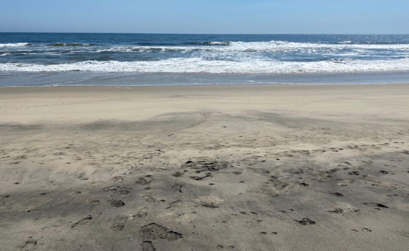 Foto de Playa el Cuñaño con arena fina oscura superficie