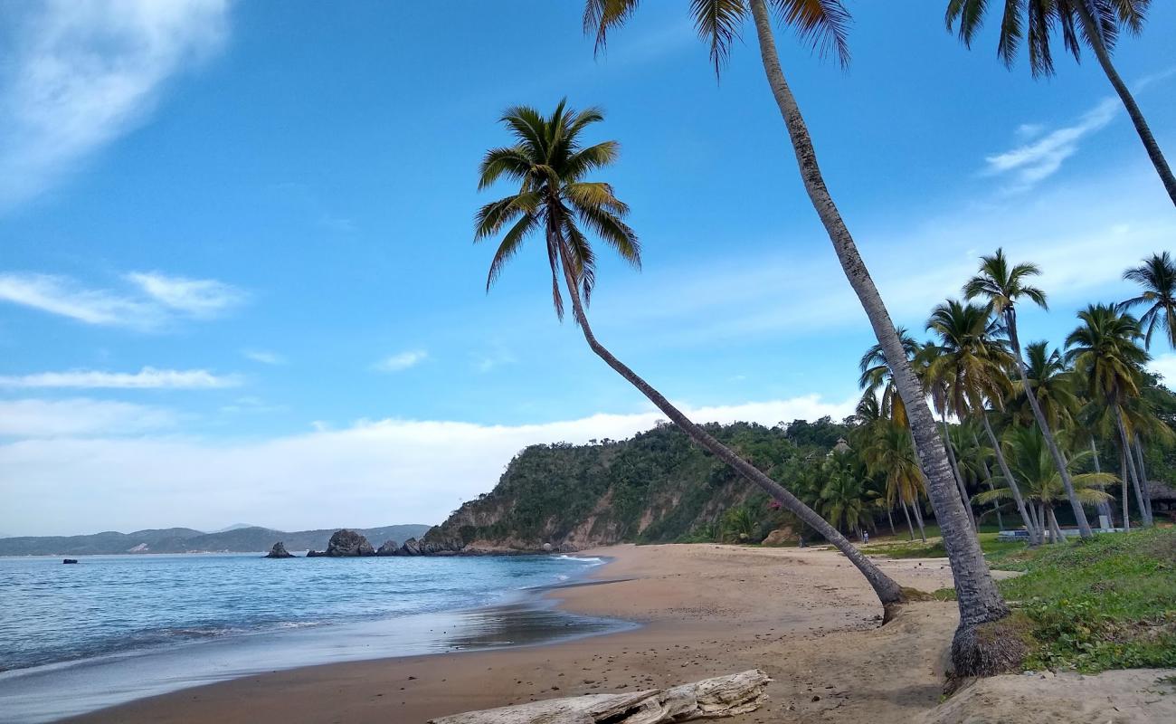 Foto de Playa El Tamarindo con arena fina oscura superficie