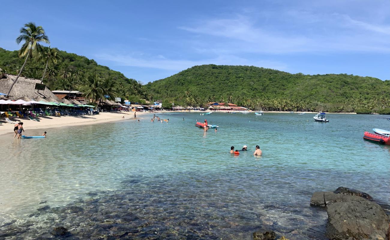 Foto de Playa las Gatas con brillante arena fina superficie