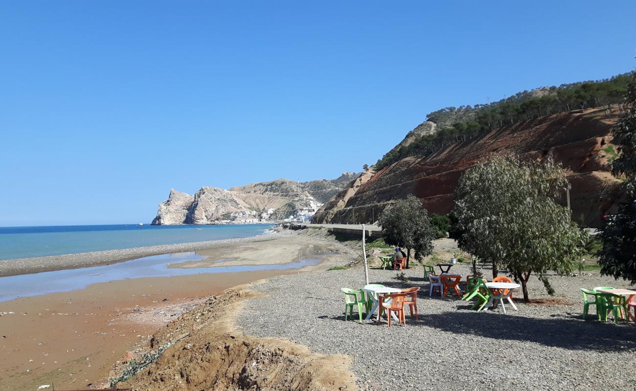 Foto de Zamana beach con guijarro gris superficie