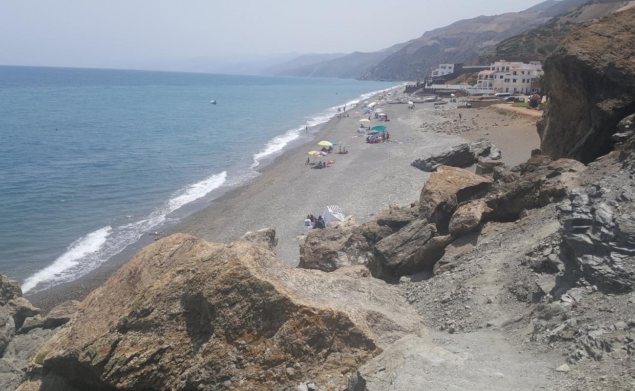 Foto de Plage Jnanich con guijarro gris superficie