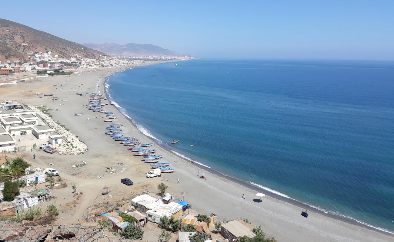 Foto de Plage Targha con guijarro fino claro superficie