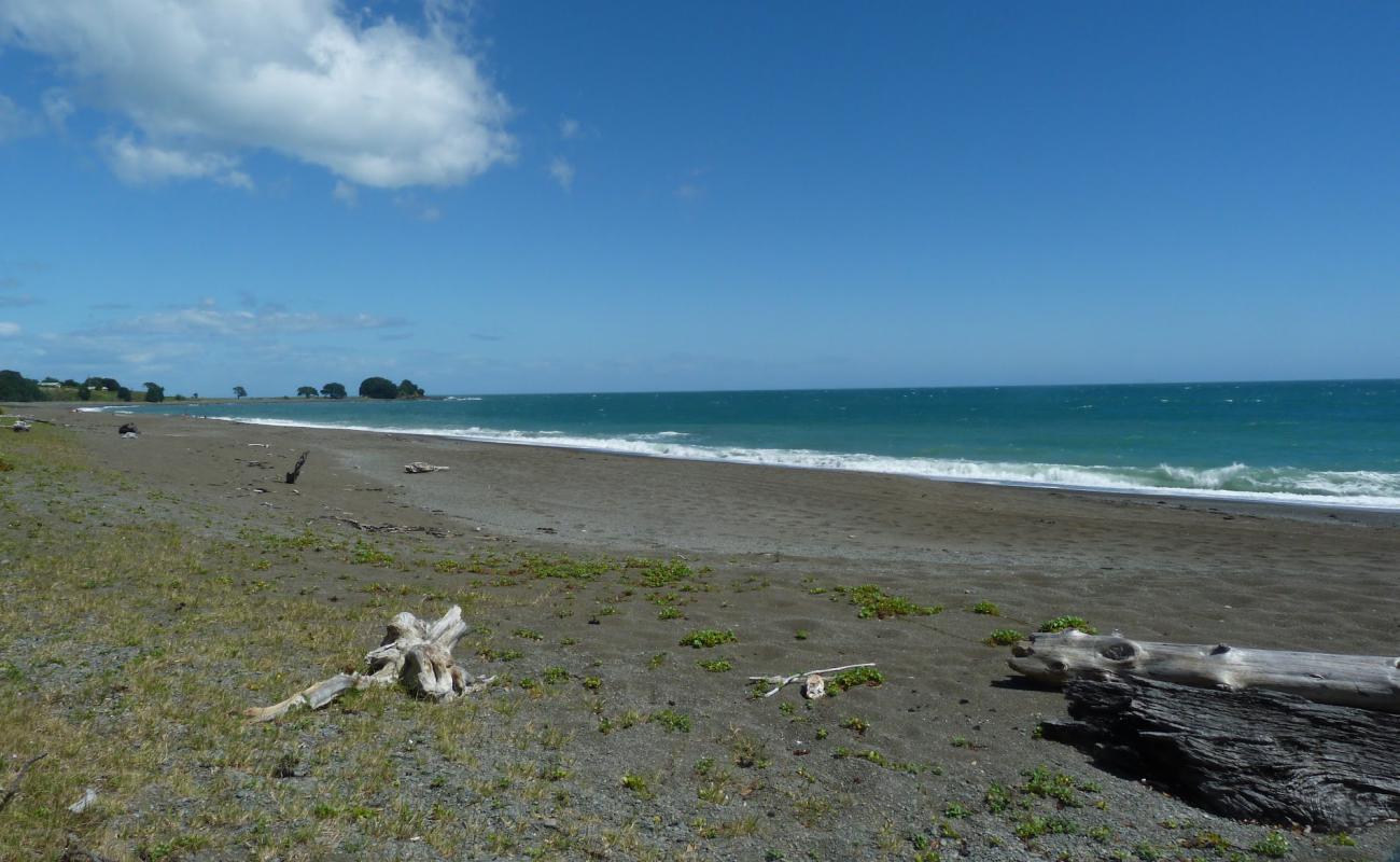 Foto de Te Kaka Beach con arena gris superficie