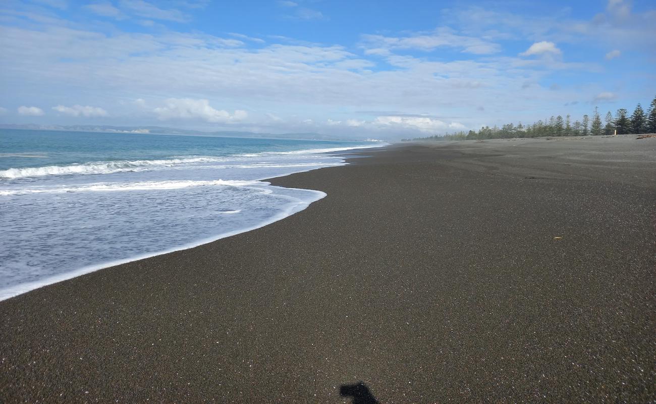 Foto de Napier Beach con guijarro fino gris superficie