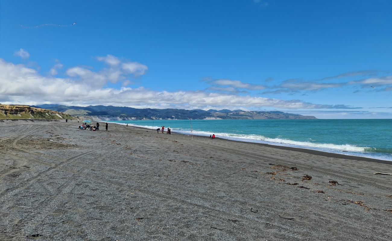 Foto de Lake Ferry Beach con guijarro fino gris superficie