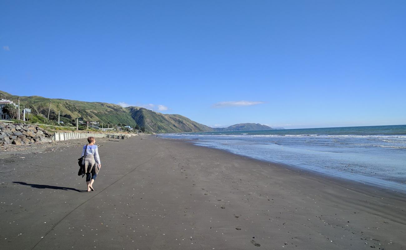 Foto de Paekakariki Beach con arena gris superficie