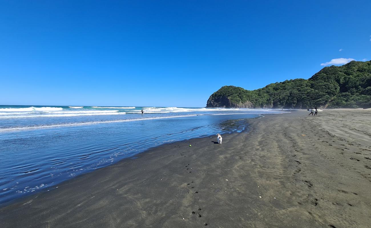 Foto de North Piha Beach con arena gris superficie