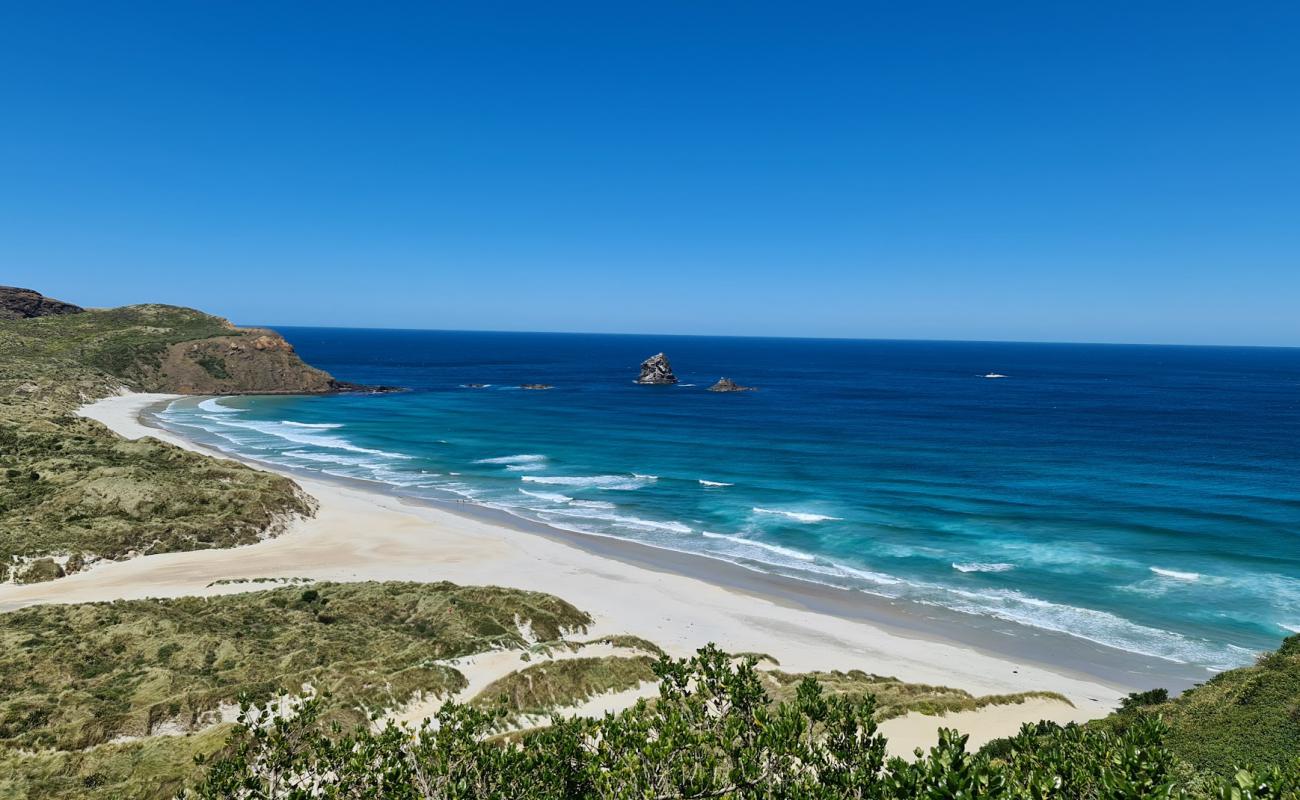 Foto de Sandfly Bay Beach con brillante arena fina superficie