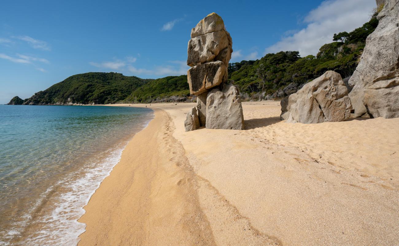 Foto de Anapai Beach con brillante arena fina superficie