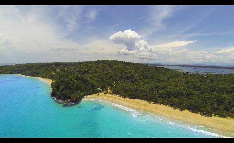 Foto de Playa Red Frog con arena brillante superficie