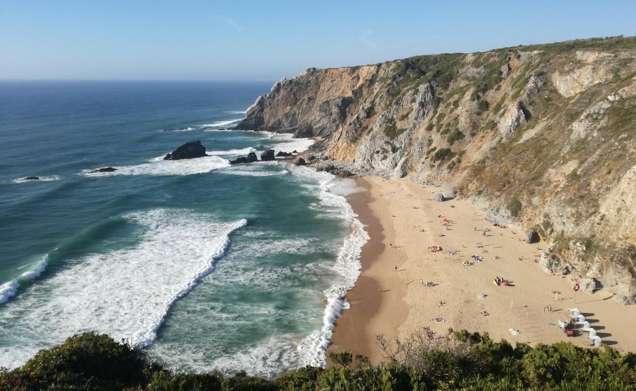 Foto de Playa de Adraga con brillante arena fina superficie