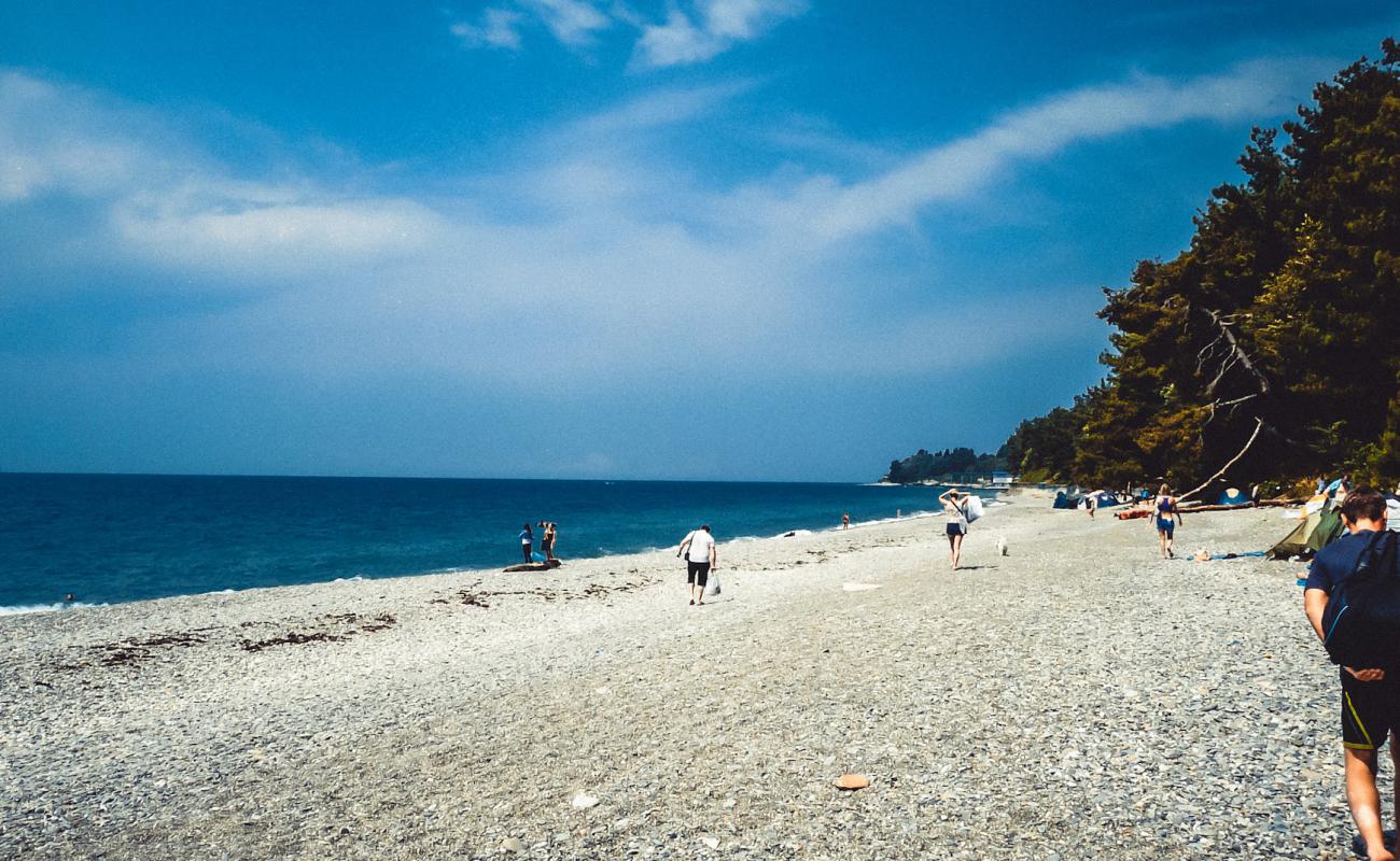 Foto de Uch-Dere beach con guijarro gris superficie