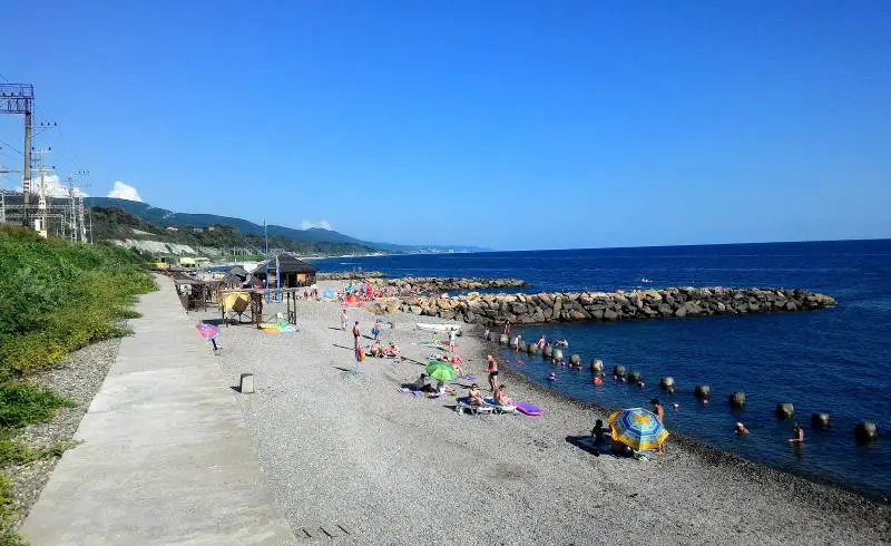 Foto de Makopse beach con guijarro gris superficie