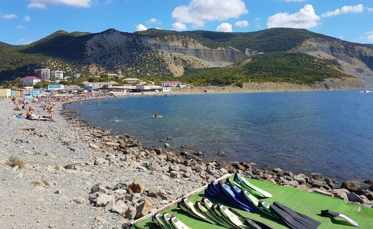 Foto de Utrish Beach con guijarro gris superficie