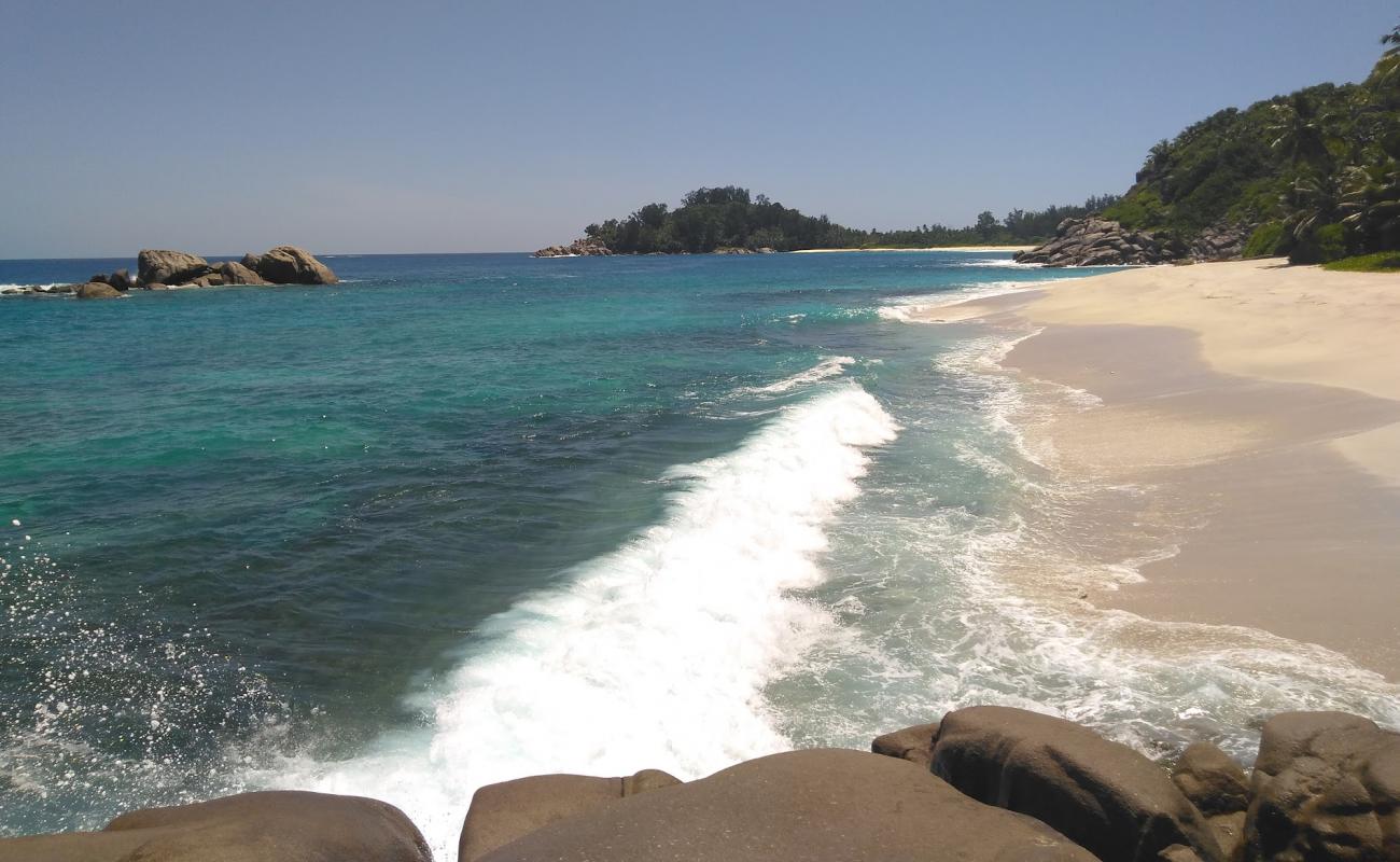 Foto de Anse Petit Boileau Beach con brillante arena fina superficie