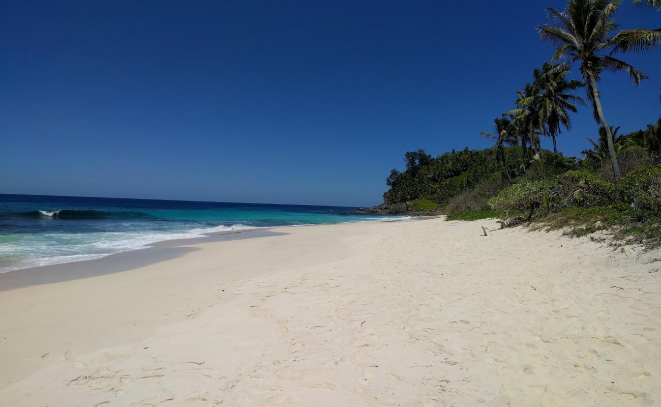 Foto de Anse Bazarca Beach con brillante arena fina superficie