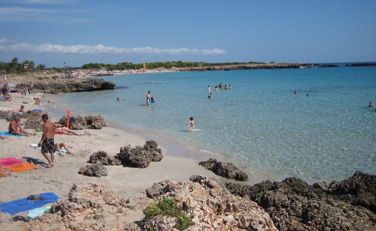 Foto de Cala Son Xoriguer con brillante arena fina superficie