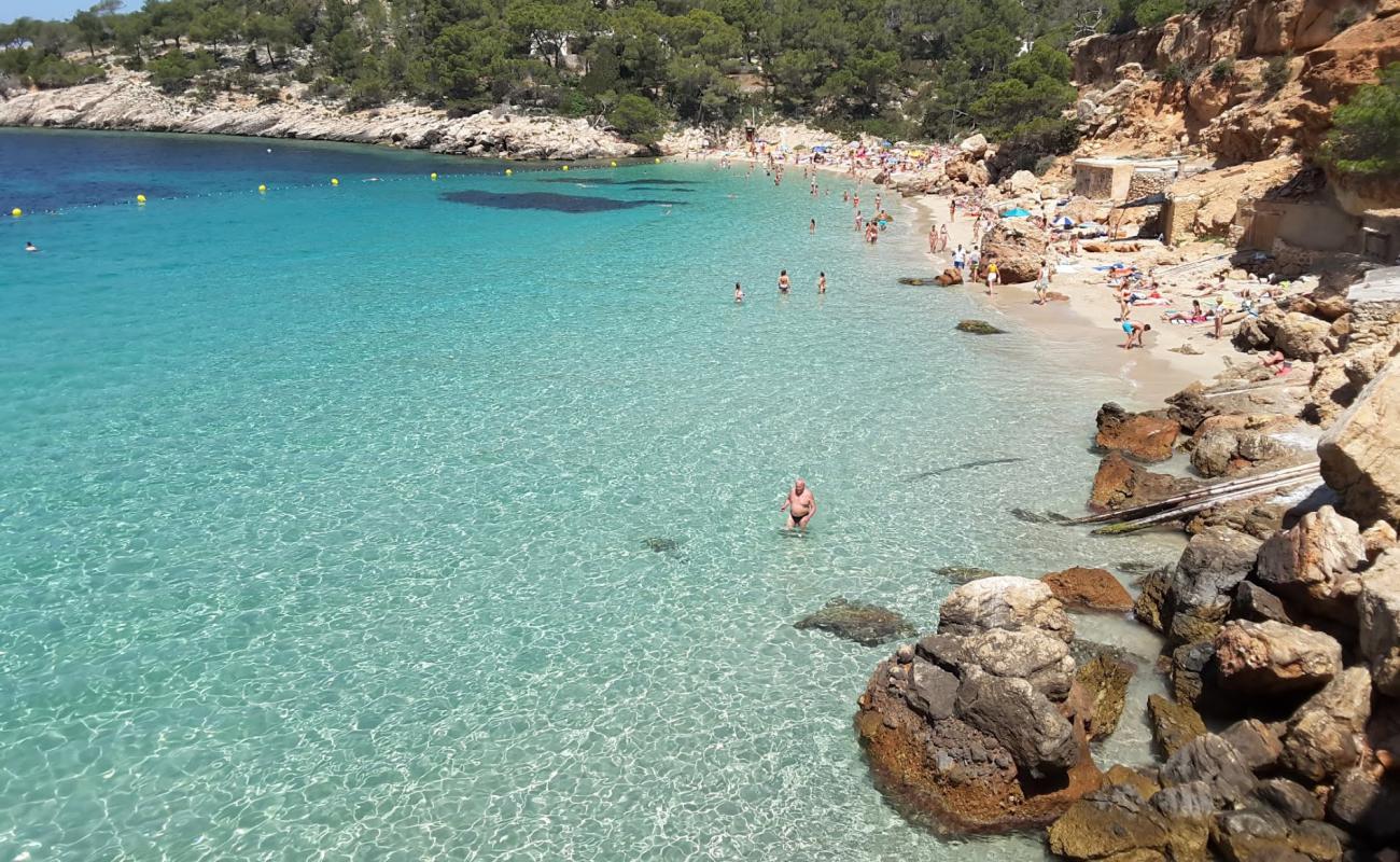 Foto de Cala Salada con brillante arena fina superficie