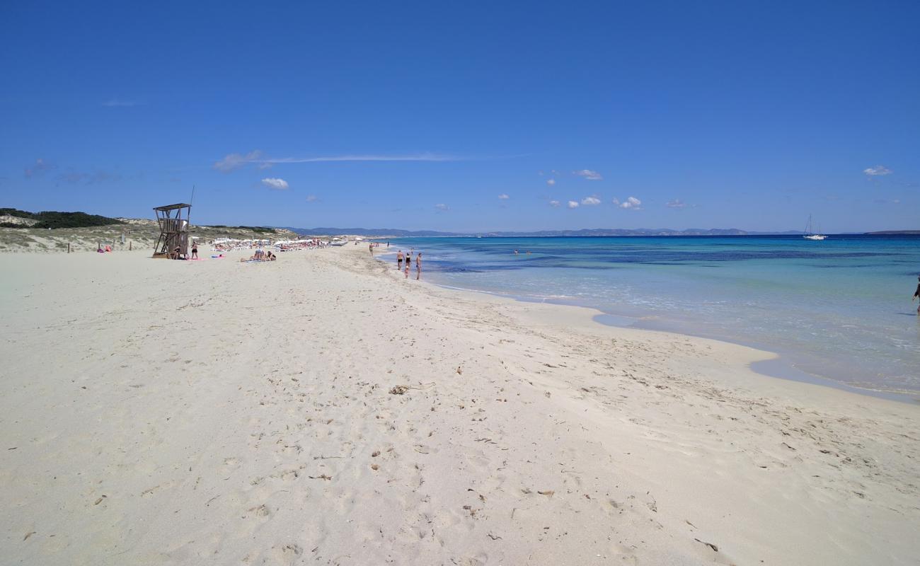 Foto de Platja de Llevant con arena fina blanca superficie