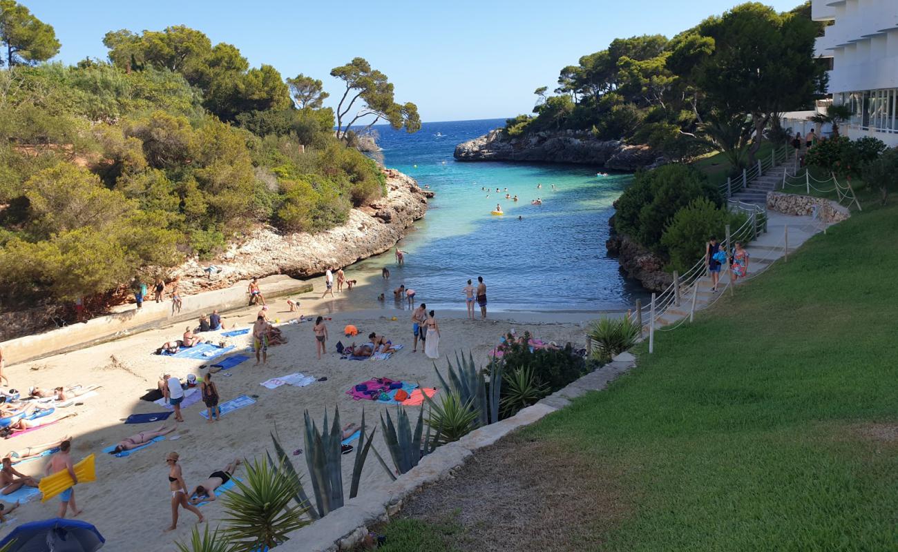 Foto de Cala De Egos con brillante arena fina superficie