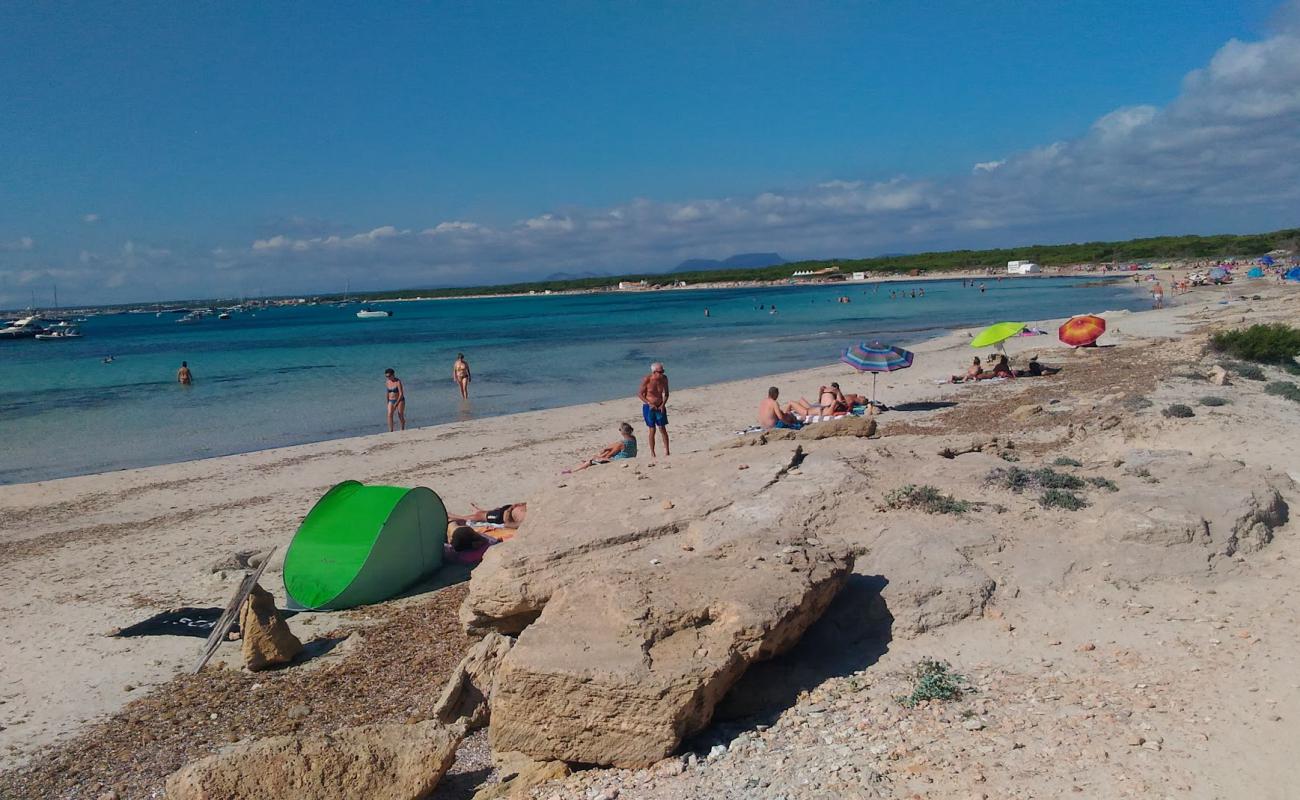 Foto de Platja des Peregons con brillante arena fina superficie