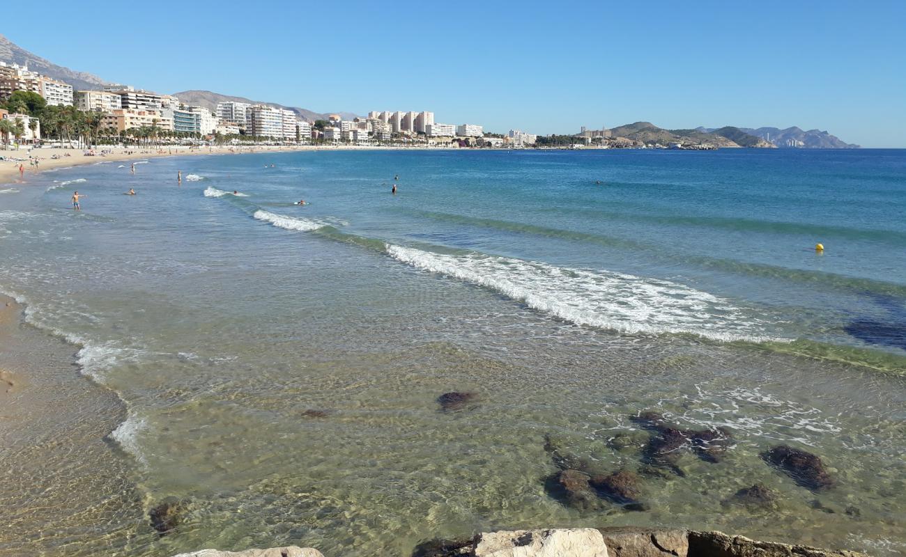 Foto de Playa de Villajoyosa con arena oscura superficie