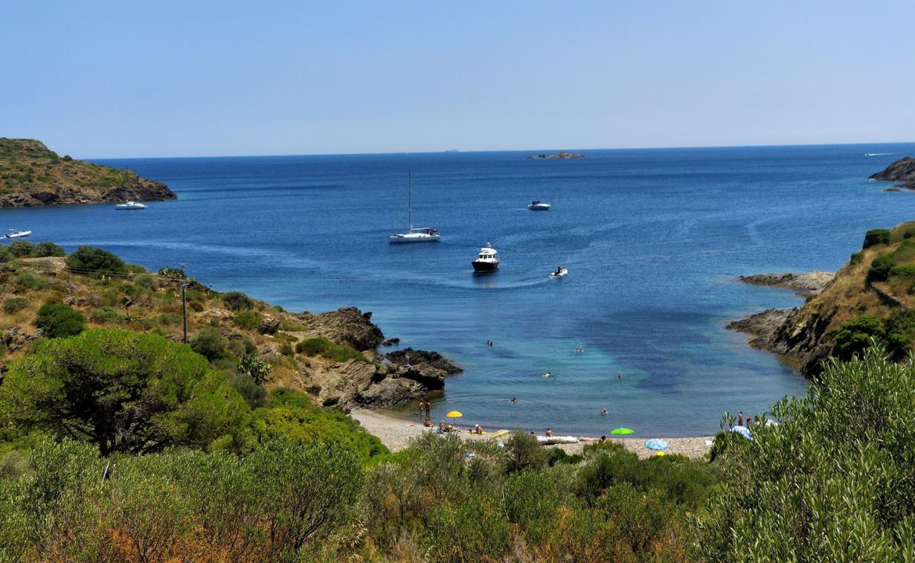 Foto de Platja de Sant Lluís con guijarro gris superficie