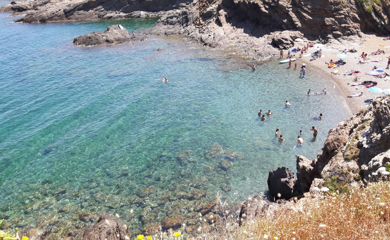 Foto de Platja d'en Belleu con guijarro fino gris superficie