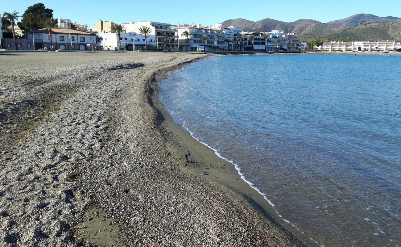 Foto de Platja del Port con guijarro fino gris superficie