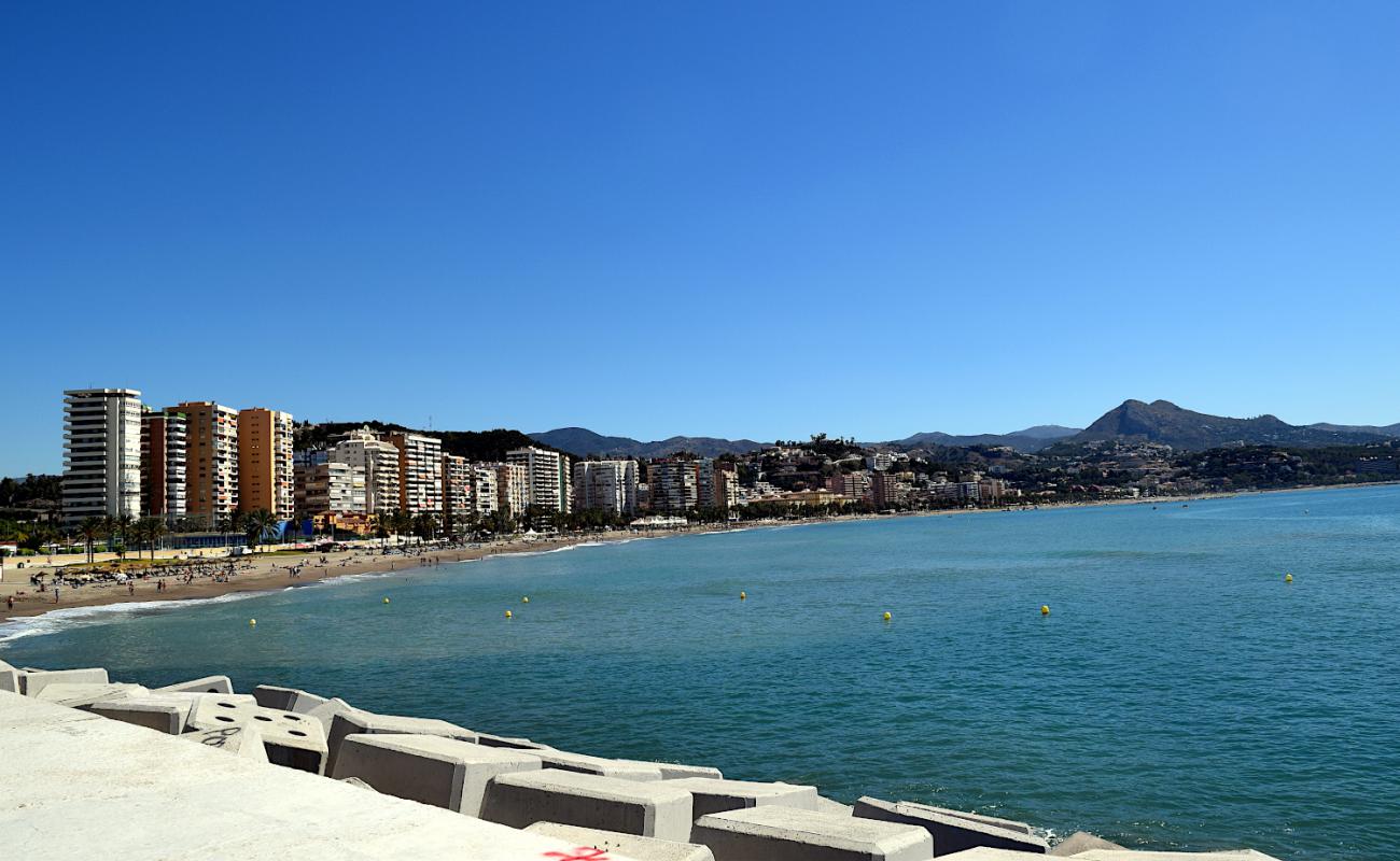 Foto de Playa la Malagueta con arena gris superficie