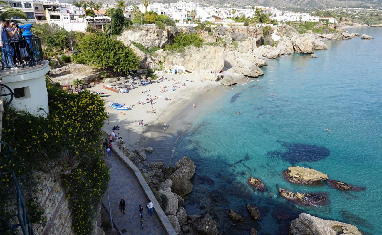 Foto de Playa de la Calahonda con arena gris superficie