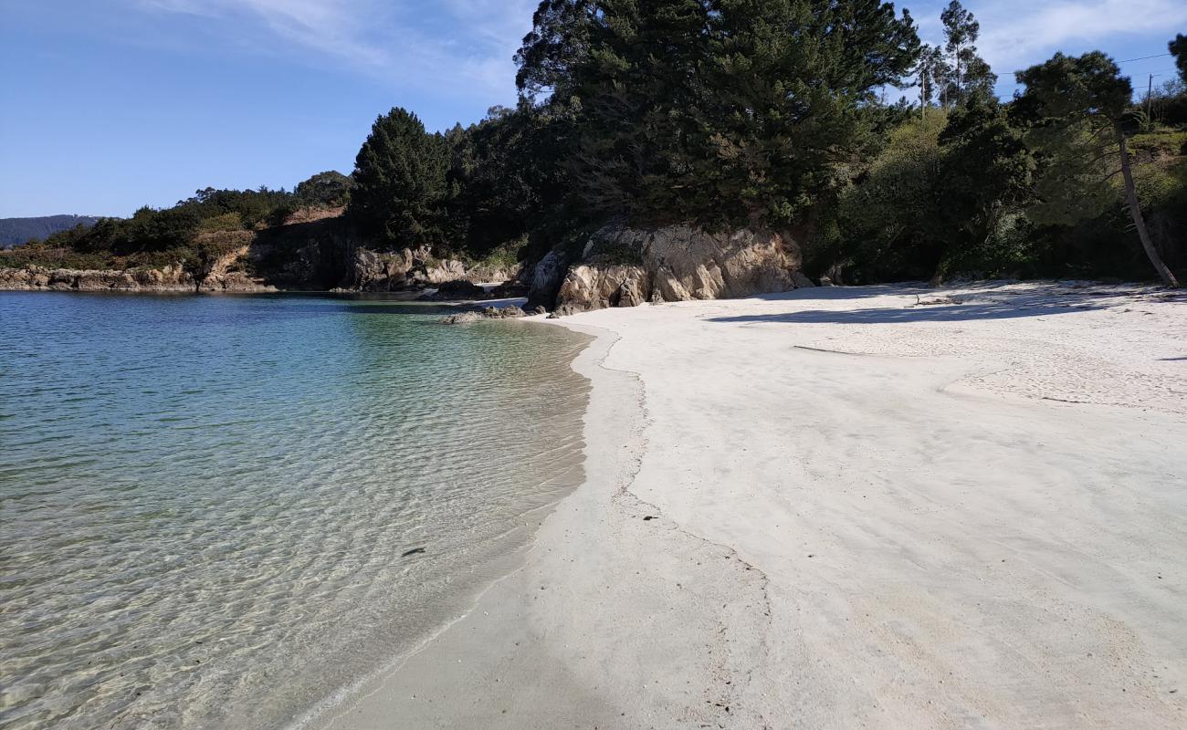 Foto de Praia de Vidreiro con arena fina blanca superficie