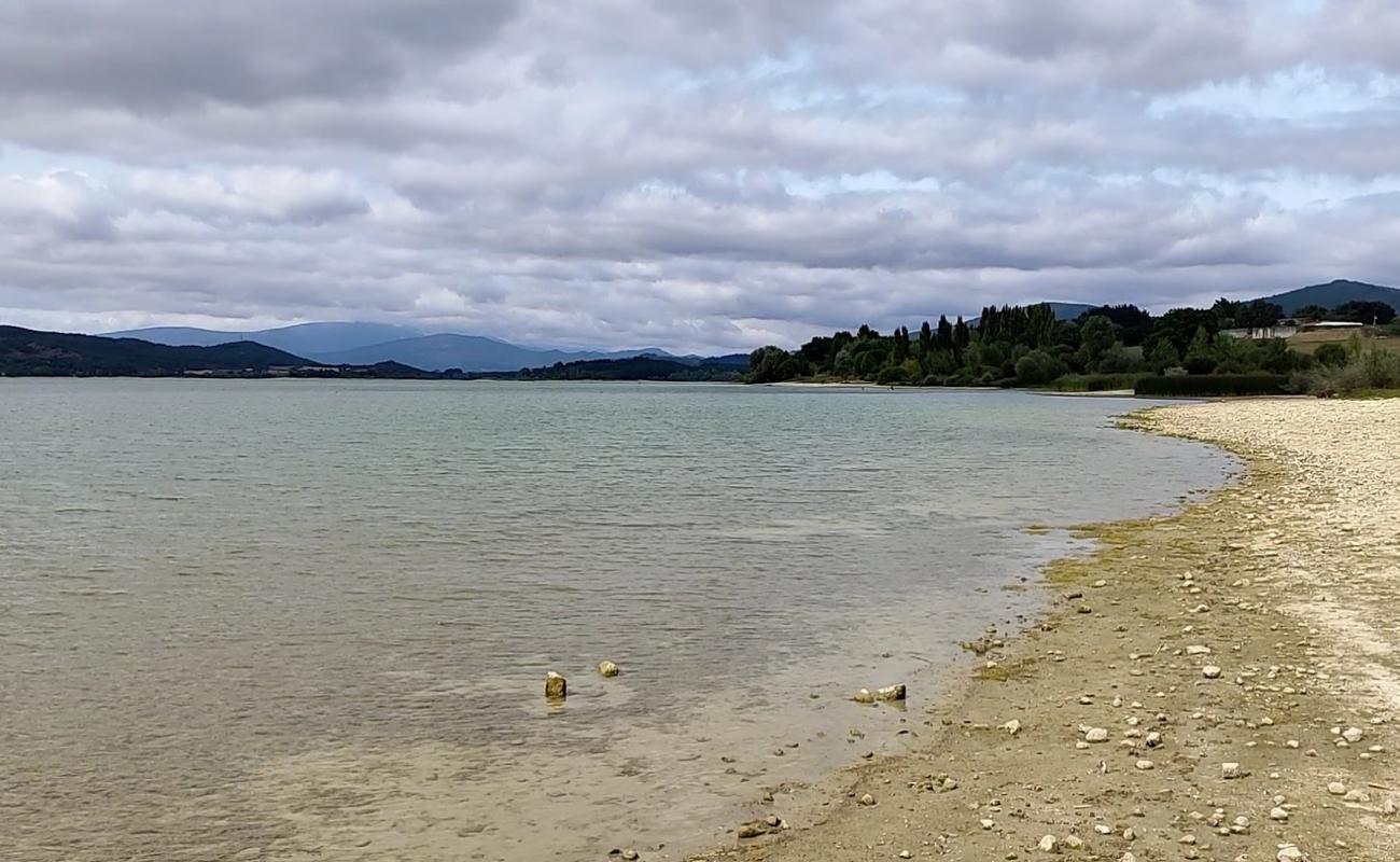 Foto de Playa naturista txoria hondartza con guijarro ligero superficie