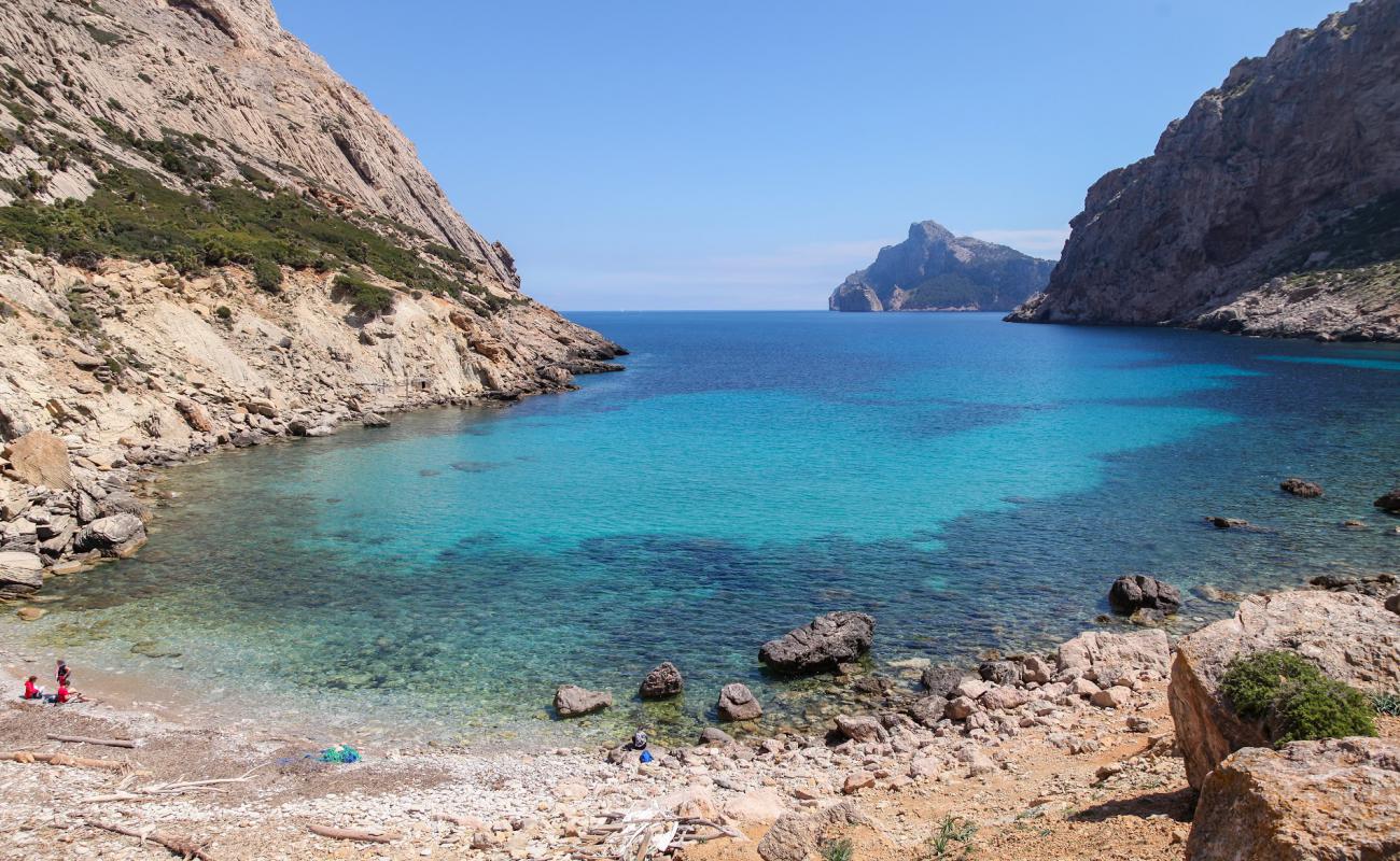 Foto de Cala Boquer con guijarro gris superficie