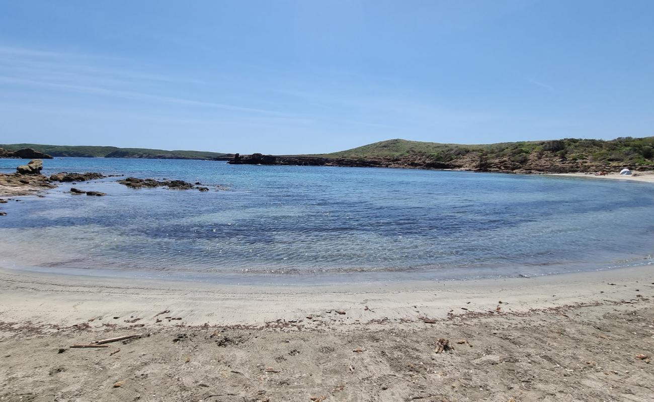 Foto de Cala Tamarells del Nord con arena brillante superficie