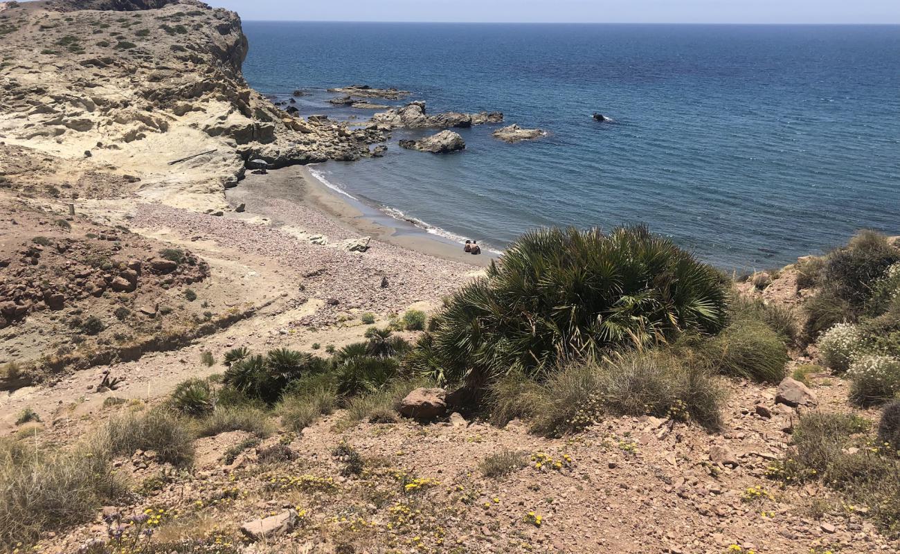 Foto de Cala Carbon Beach con guijarro oscuro superficie