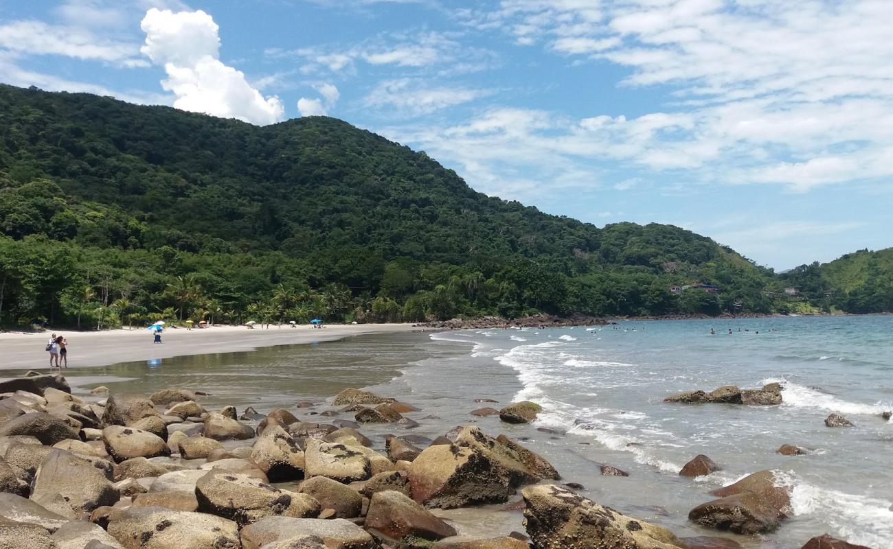 Foto de Playa Preta de la Costa Sur con brillante arena fina superficie