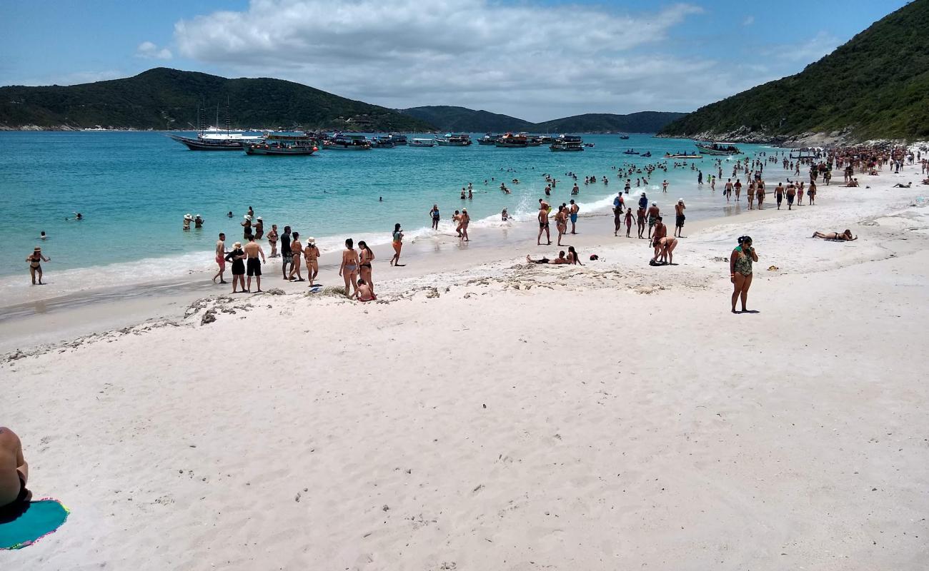 Foto de Praia do Farol con arena fina blanca superficie